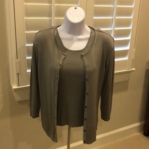 Banana Republic top and cardigan size S